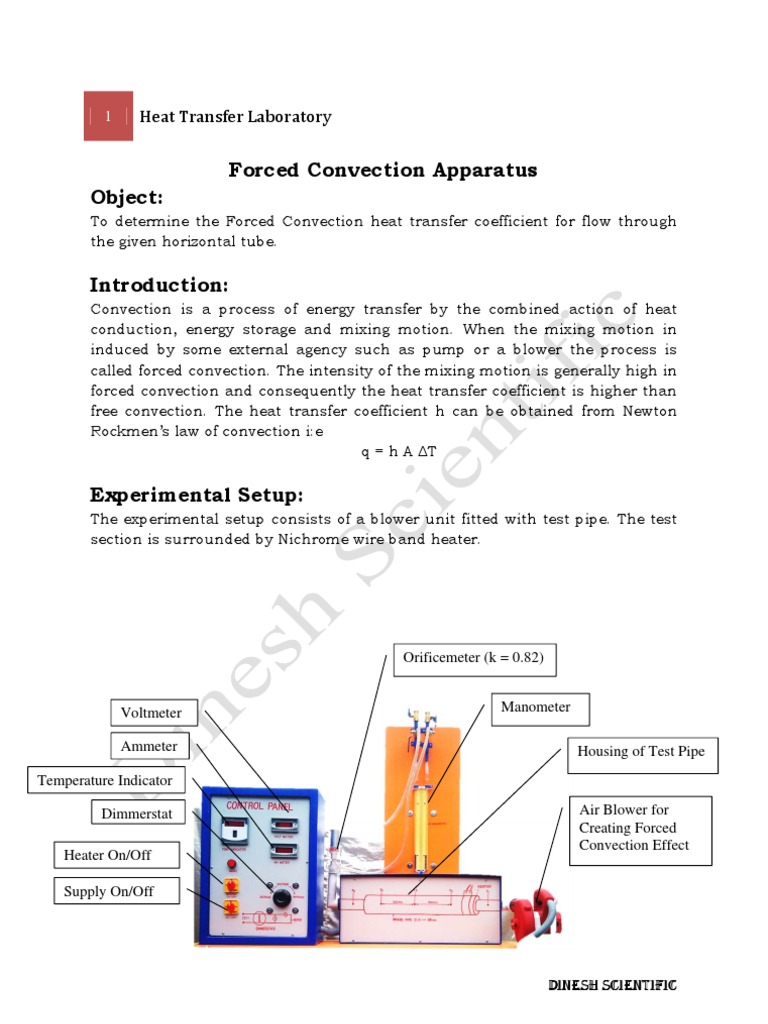 Forced Convection Heat Transfer Experiment | PDF | Heat Transfer ...