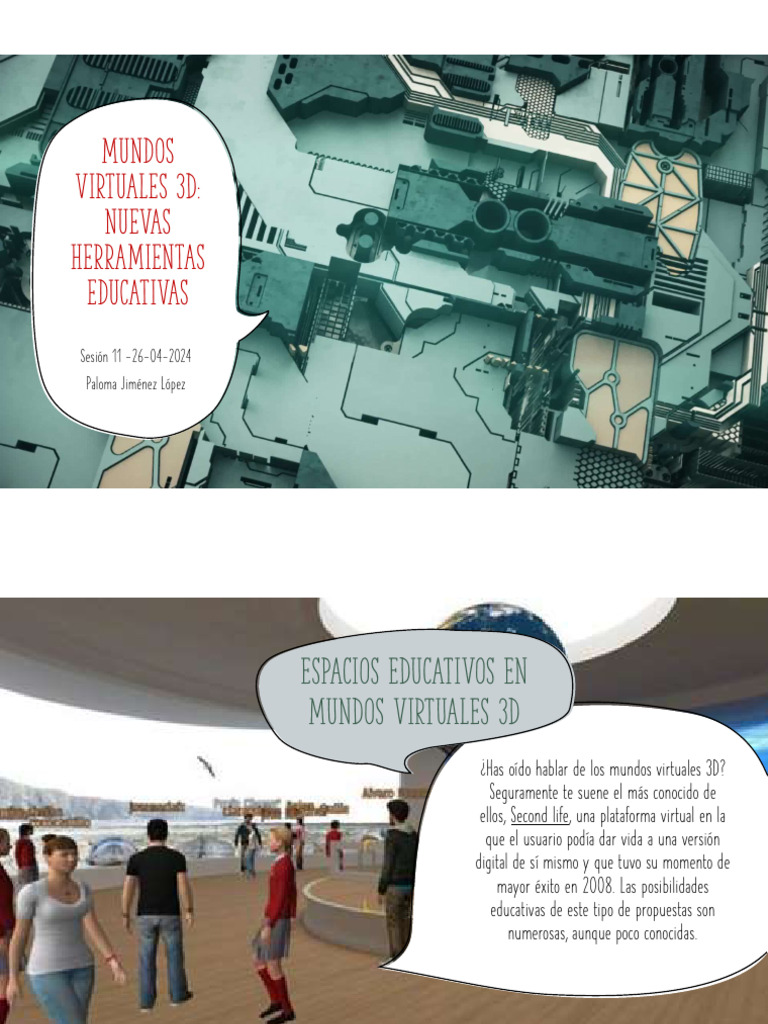 Espacios Educativos en Mundos Virtuales 3D | PDF | Mundo virtual ...