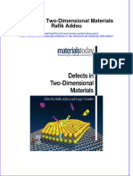 Free Download Defects in Two Dimensional Materials Rafik Addou Full Chapter PDF