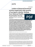Association of Physical Functional Activity Impairment With Severity of Sarcopenic Obesity - Fndings From National Health and Nutrition Examination Survey