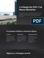 A Criacao Da ONU Um Marco Historico