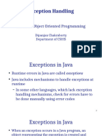 Exception Handling: CS F213: Object Oriented Programming