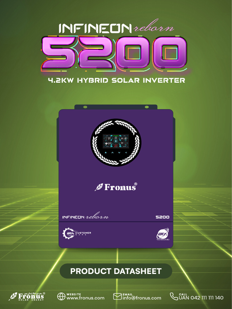 Fronus 5200 Hybrid Inverter Datasheet | PDF | Power Inverter | Power Supply
