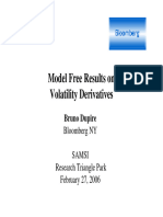 Dupire 2006 - Model Free Results On Volatility Derivatives