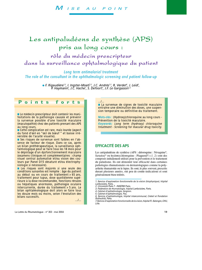 APS - Surveillance Ophtalmo | PDF | Spécialités médicales | Médecine ...