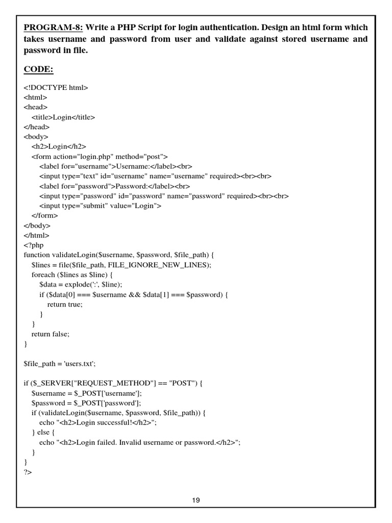 PHP Login Authentication Script | PDF | Career & Growth | Business
