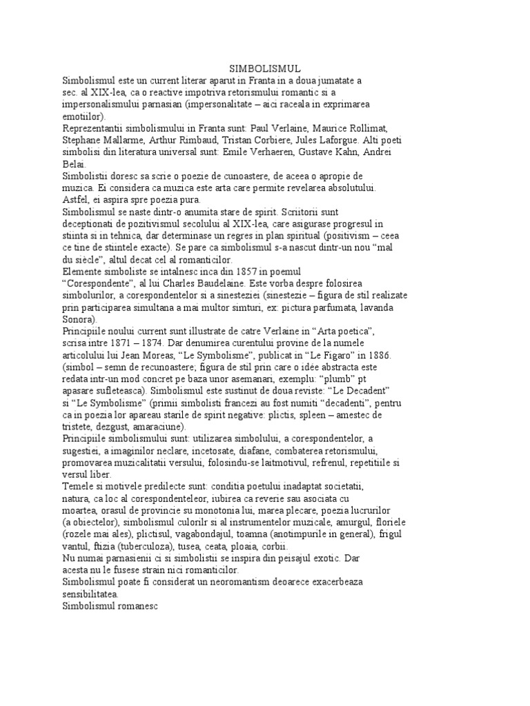 SIMBOLISMUL | PDF