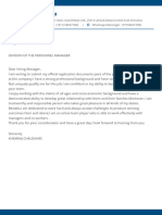 Cover Letter PDF
