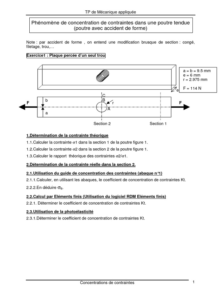 Coefficient de concentration de contrainte Kt | PDF | Ingénierie ...