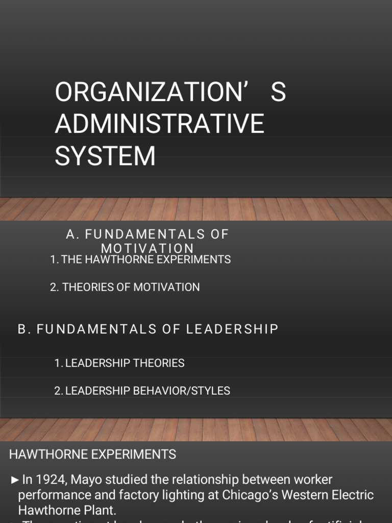 Motivation and Leadership Theories Overview | PDF | Leadership ...