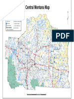 Map of Central Montana Showing Old Towns Communities Created by Betty Westburg