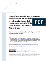 Guzmán Leticia Ana, Mizdraje Dafne, (... ) (2021) - Identificación de Los Procesos Territoriales de Construcción en El Periurbano Del C (... )