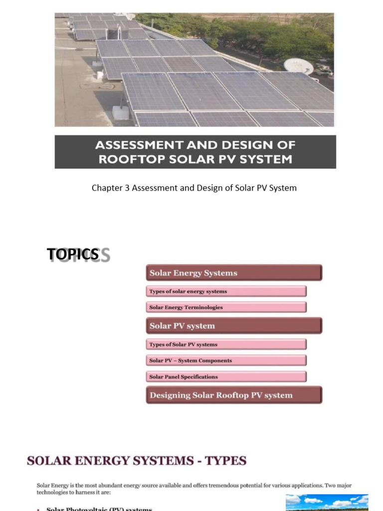 Solar PV System Design and Assessment | PDF | Photovoltaic System ...
