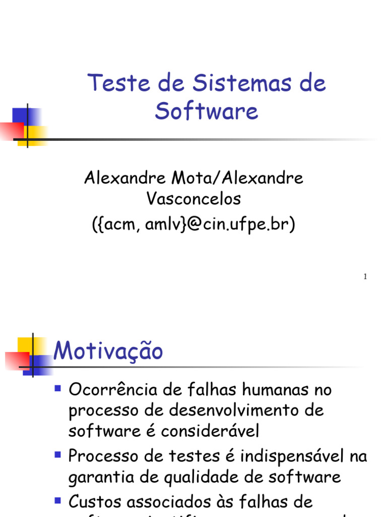 Teste de Sistemas de Software: Guia Completo | PDF | Testes de software ...