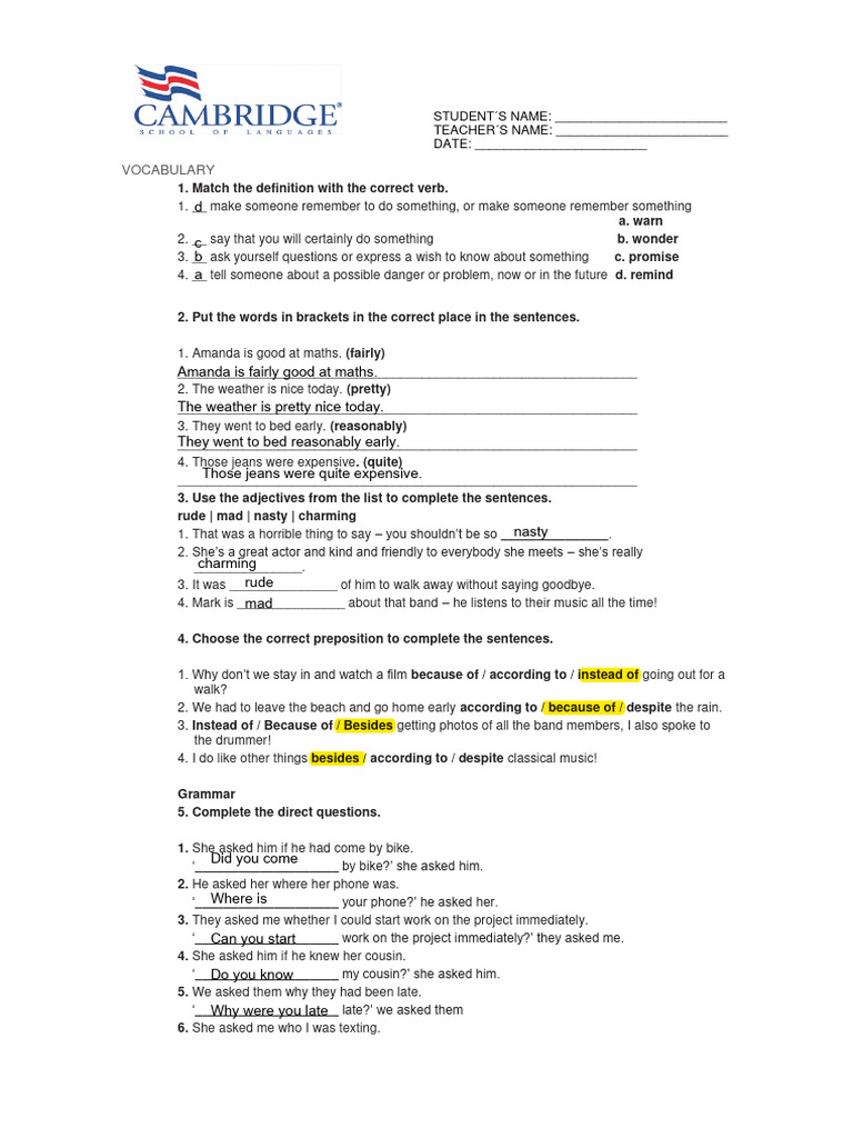 Progress Test 9 | PDF | Linguistic Morphology | Syntax