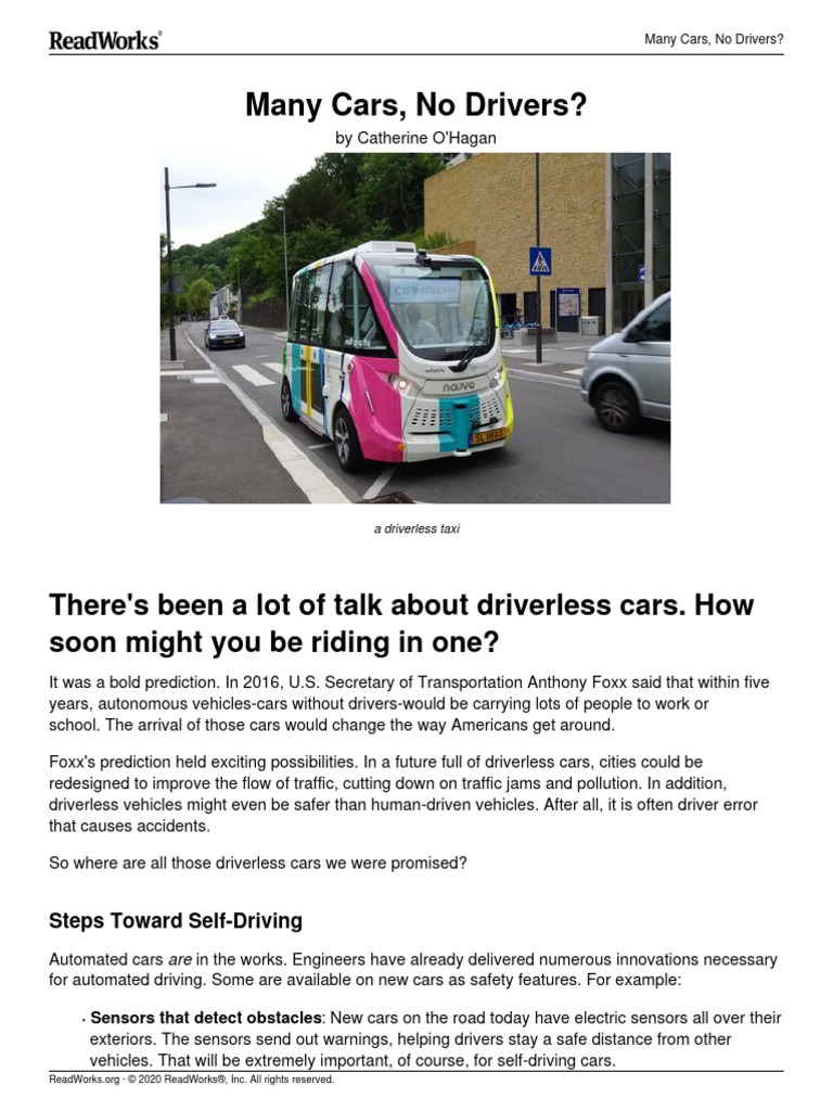 Future of Driverless Cars: Progress and Challenges | PDF | Car | Waymo