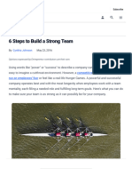 6 Steps To Build A Strong Team