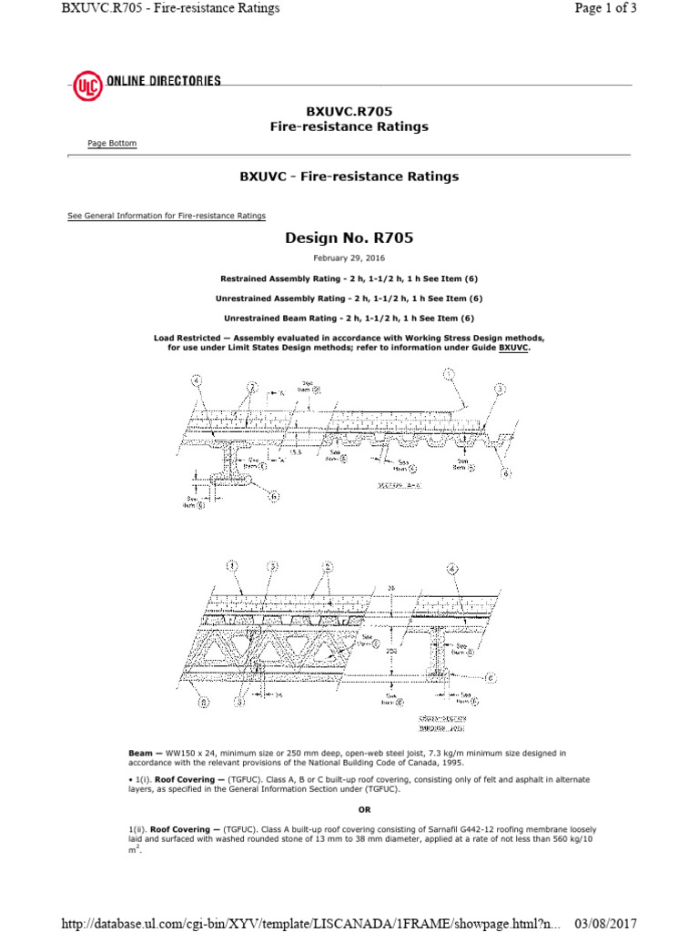 Fire-Resistance Ratings for Design R705 | PDF | Drywall | Roof