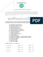 1.Represente os inteiros na linha de números