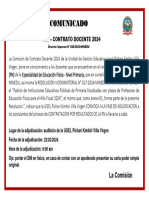 Comunicado 02 Contrata Docente 2024