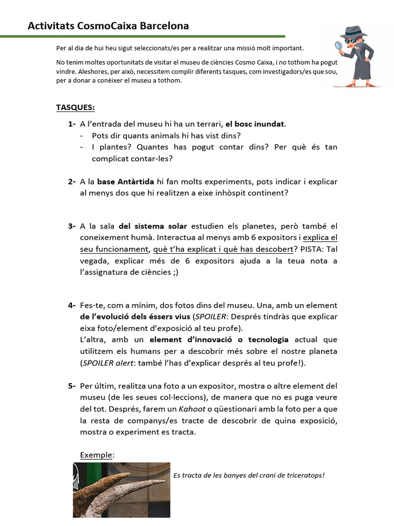 Activitat CosmoCaixa PDF | PDF