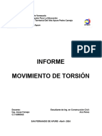 Informe de Movimiento de Torsión