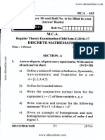 Mca 1 Sem Discrete Mathematics Rca 103 2016 17