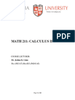 Math 211 Calculus Ii Notes