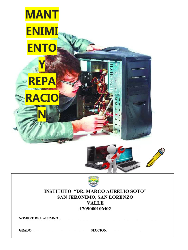 Guía de Mantenimiento y Reparación de PCs | PDF | Hardware de la  computadora | Software, image size:768x1024