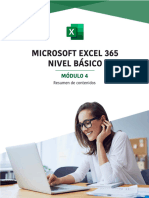 Módulo 4 de Resumen de Contenido Office365 Excel - v2