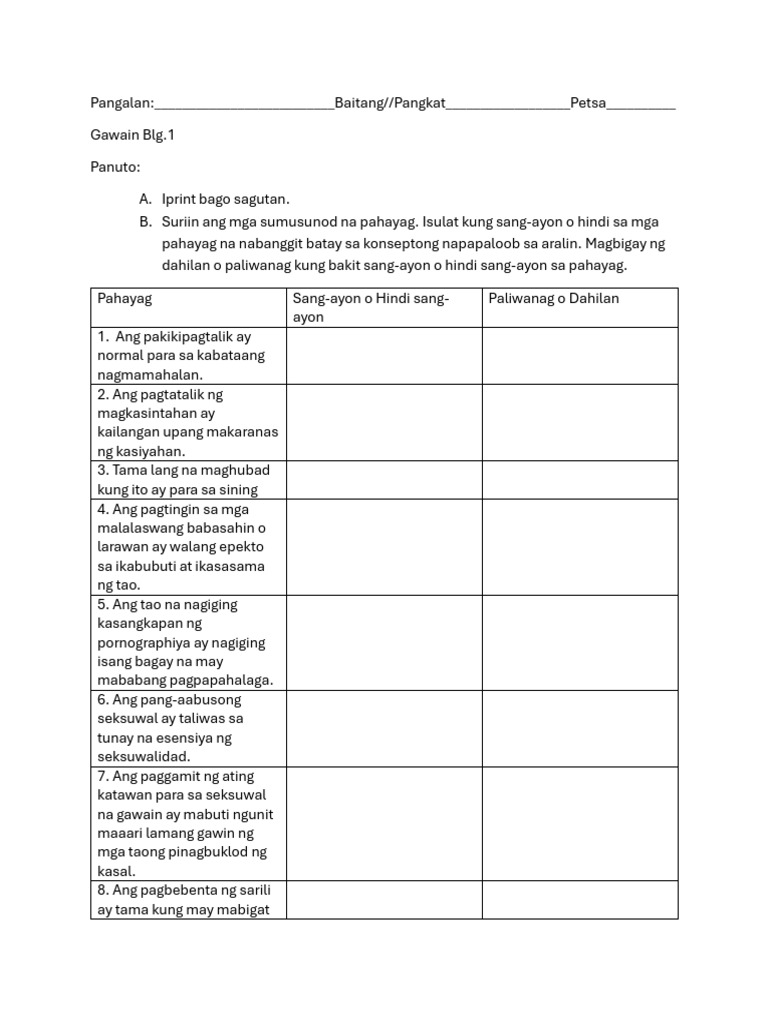 Gawain ng mga bata pdf