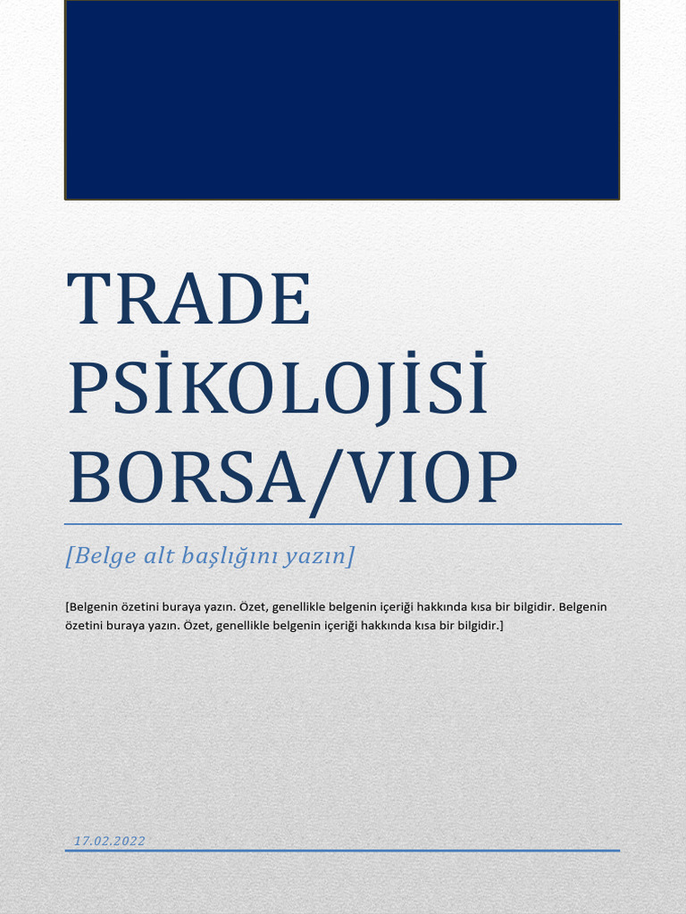 Trade Psikolojisi | PDF