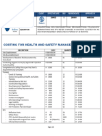 3 Costing For Health and Safety Management Per Annum