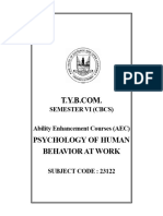 Tybcom Sem Vi Psychology of Human Behavior at Work English Version