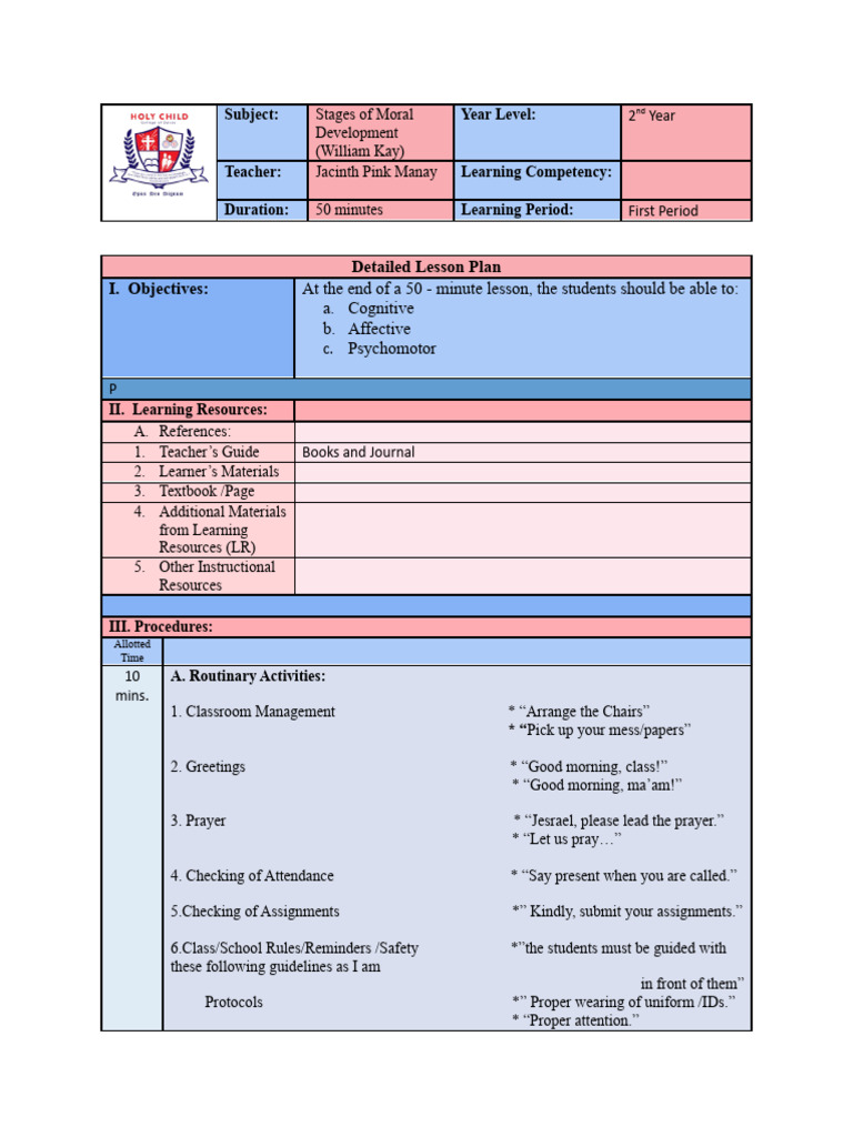 HCCD Institutional Lesson Plan - Editing | PDF | Lesson Plan | Learning