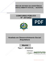 Analista em Desenvolvimento Social Arquitetura