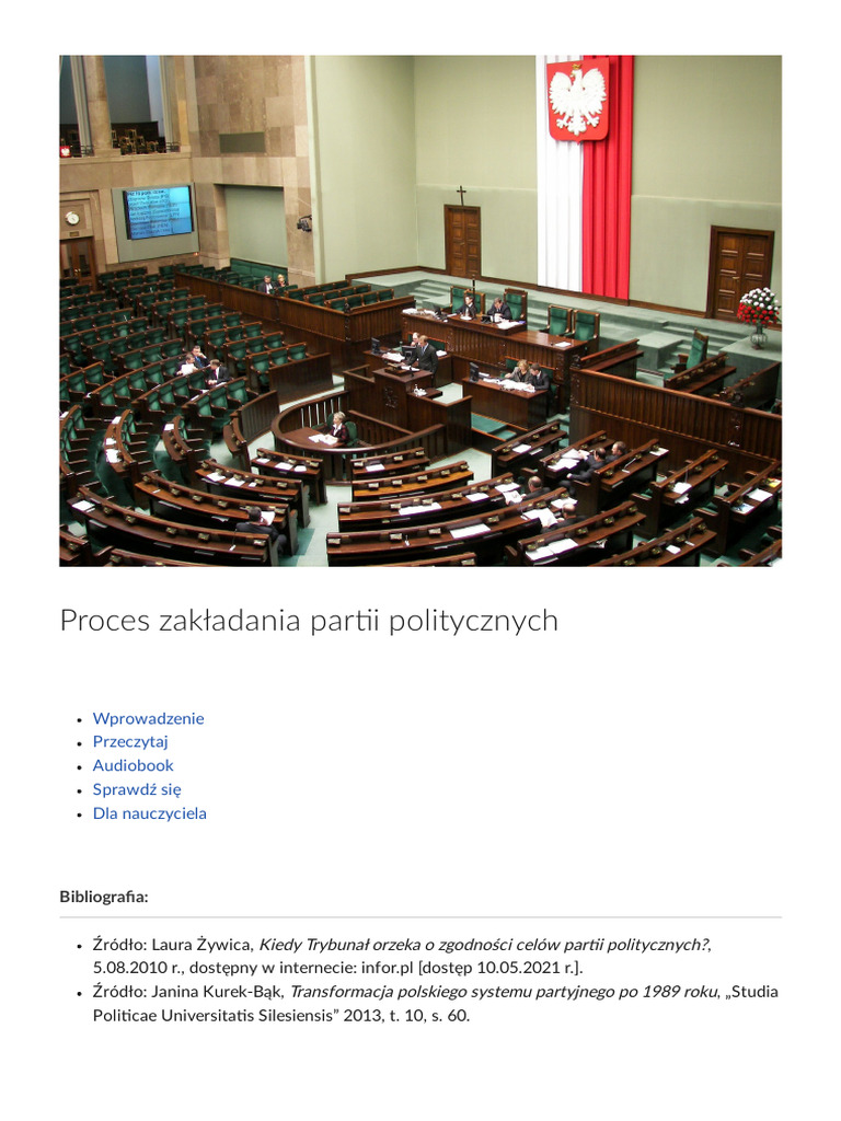 Proces Zakladania Partii Politycznych | PDF