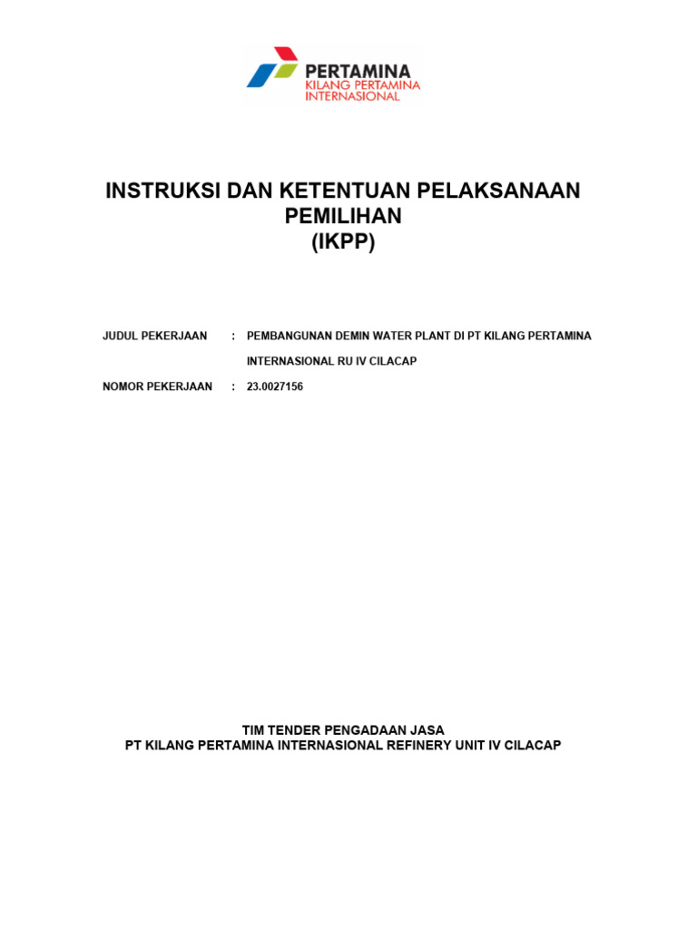IKPP Pembangunan Demin Water PDF