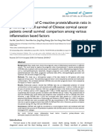 Prognostic Value of C Reactive Protein - Albumin