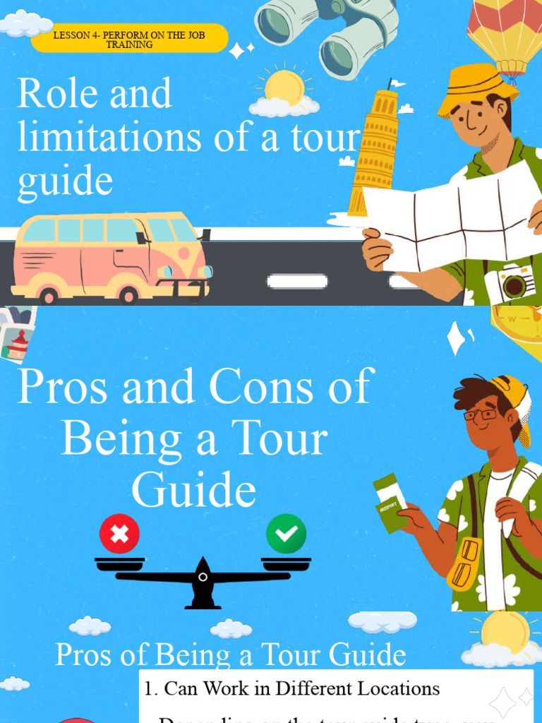 Tour Guide Roles: Pros and Cons | PDF | Career & Growth