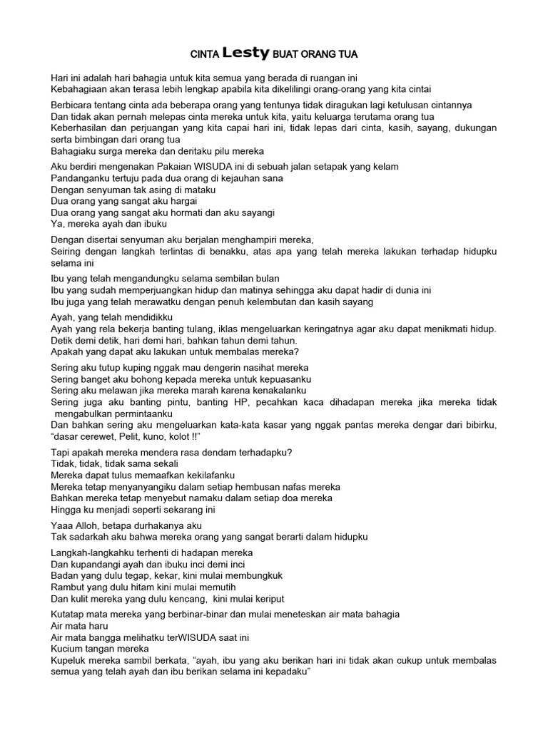 Puisi Wisuda Perpisahan | PDF
