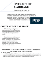 Contract of Carriage