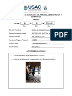 Informe Mensual de Actividades Del Personal Administrativo y de Servicios Fascilio Muz Coy Diciembre