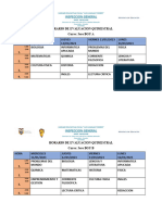 Horario de Evaluacion Quimestral