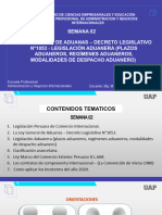 Comercio Internacional Sem 02 Ley de Comercio Exterior - Legislacion Aduanera