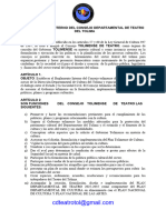 Reglamento Interno Consejo Teatro Del Tolima - 2024-2028