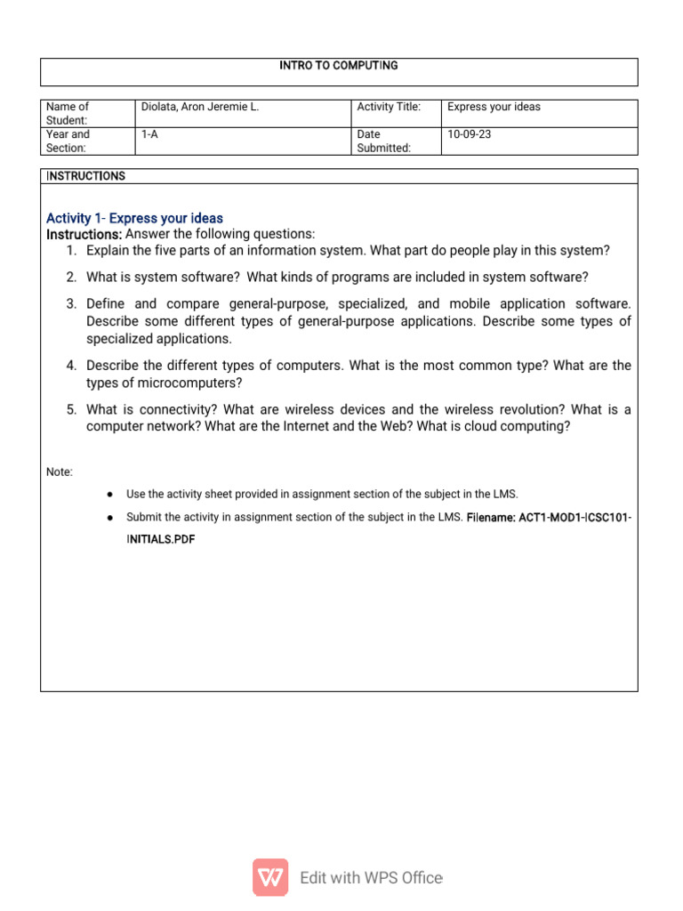 Act1 mod1 icsc101 initials pdf pdf laptop software