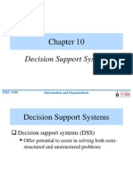 Decision Support Systems: ITEC 1010 Information and Organizations