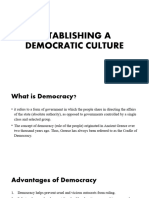 Establishing A Democratic Culture