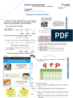 Operações Com Números Inteiros 7 Ano